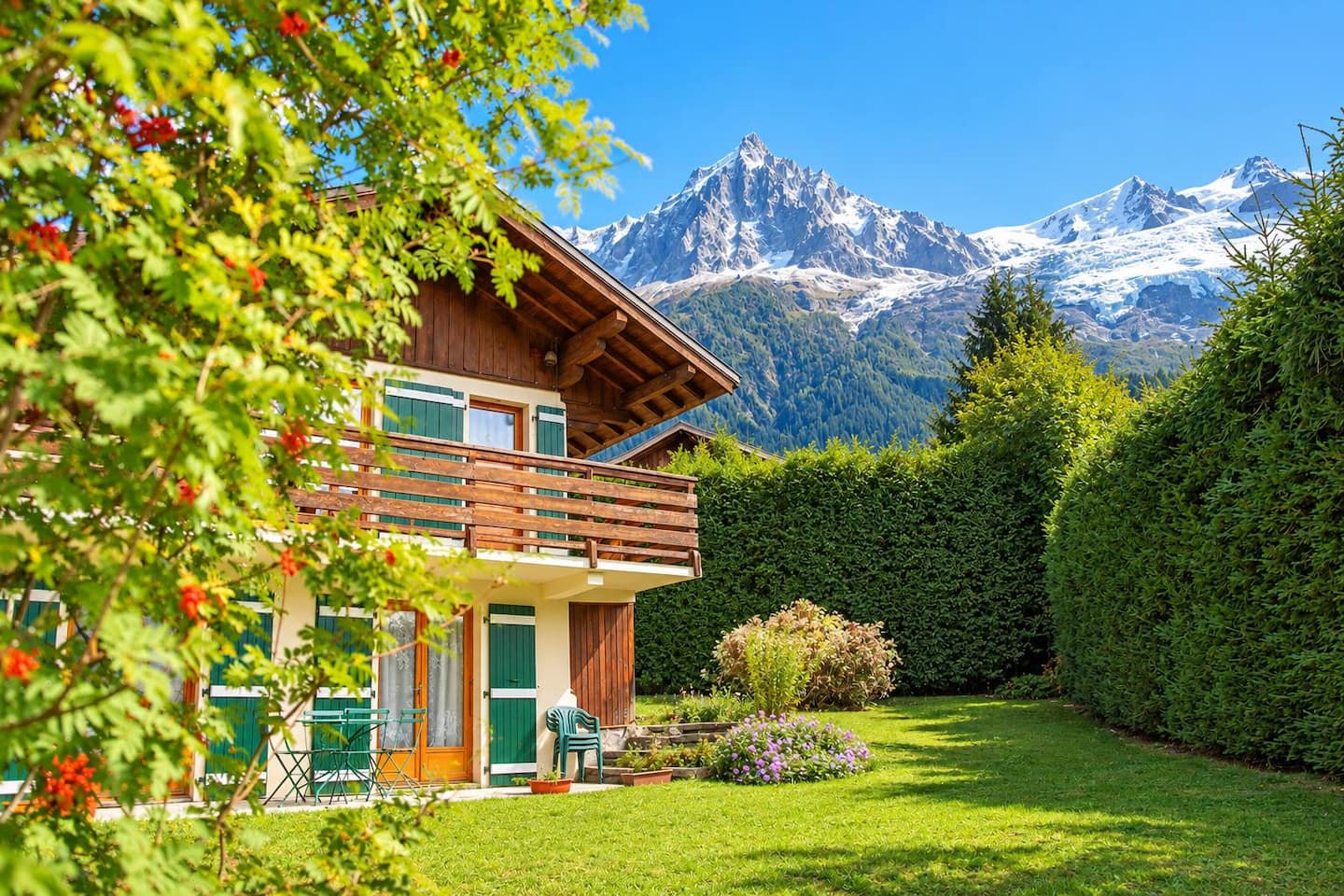 Chalet avec jardin face à l’Aiguille du Midi